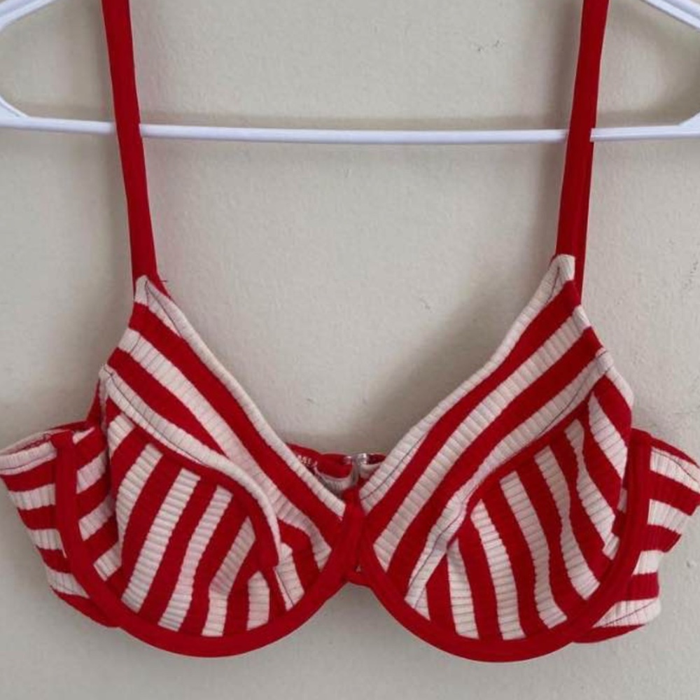 Vintage Candy Cane Bikini Top